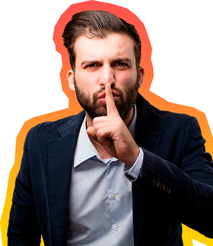 imagem gesto silêncio